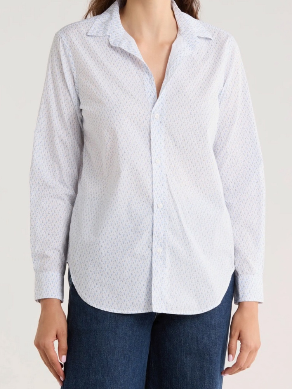 Frank & Eileen Button Down Flamingo Print Top XS Frank Design NWT